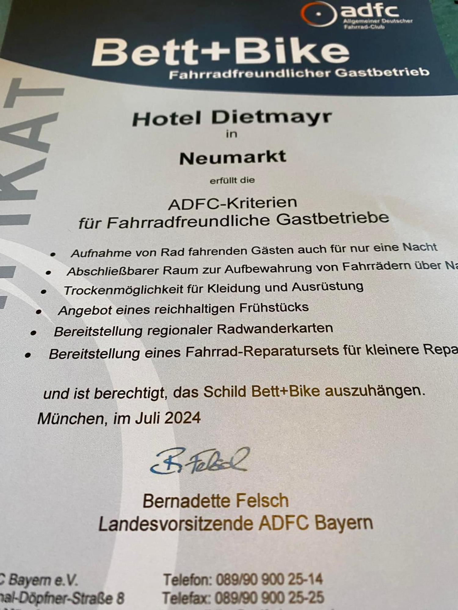 Hotel Dietmayr Neumarkt in der Oberpfalz Kültér fotó
